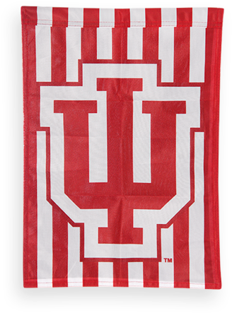 Image For Iu Candy Strip Garden Flag - Indiana Hoosiers (600x600)