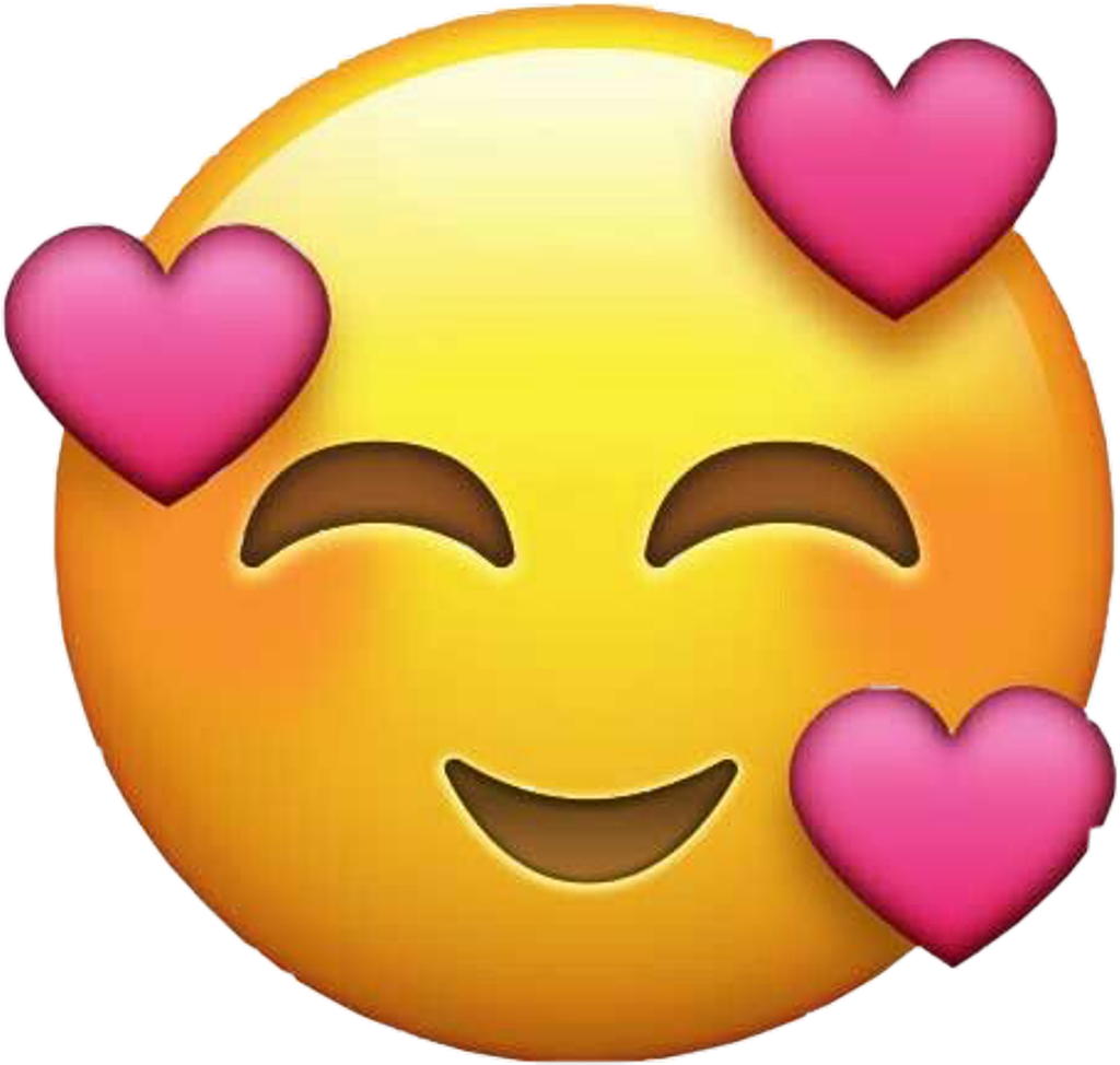 Heart Emoji Yelllow Pink Tumblr Png Transparent Decorat - Emojis De Whatsapp Png (1024x974)