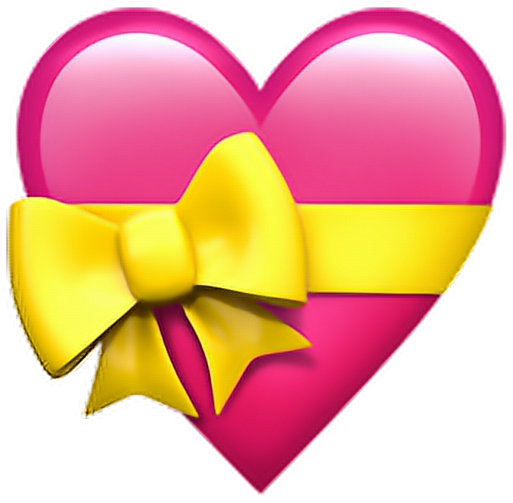 ❁ Heart With Ribbon Emoji 💝 Heart Ribbon Emoji Emotico - Apple Heart Emoji Png (1024x1024)
