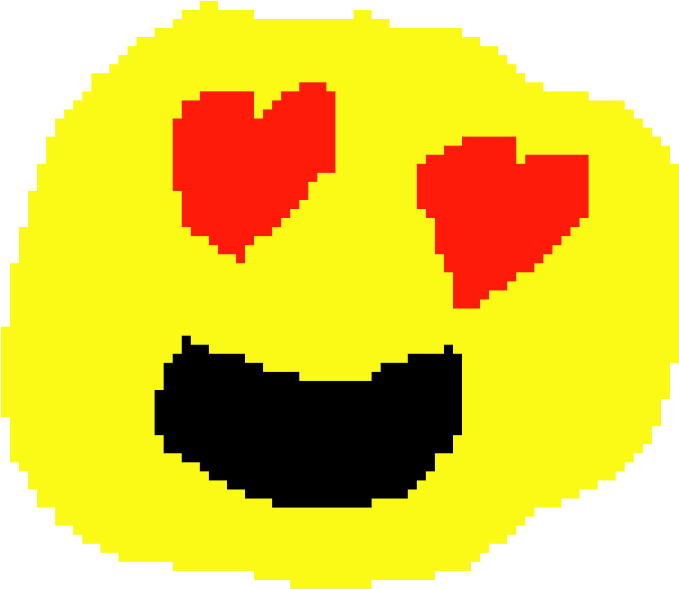 Heart Eyes Emoji - Transparent Heart Emoji Pixel (930x740)