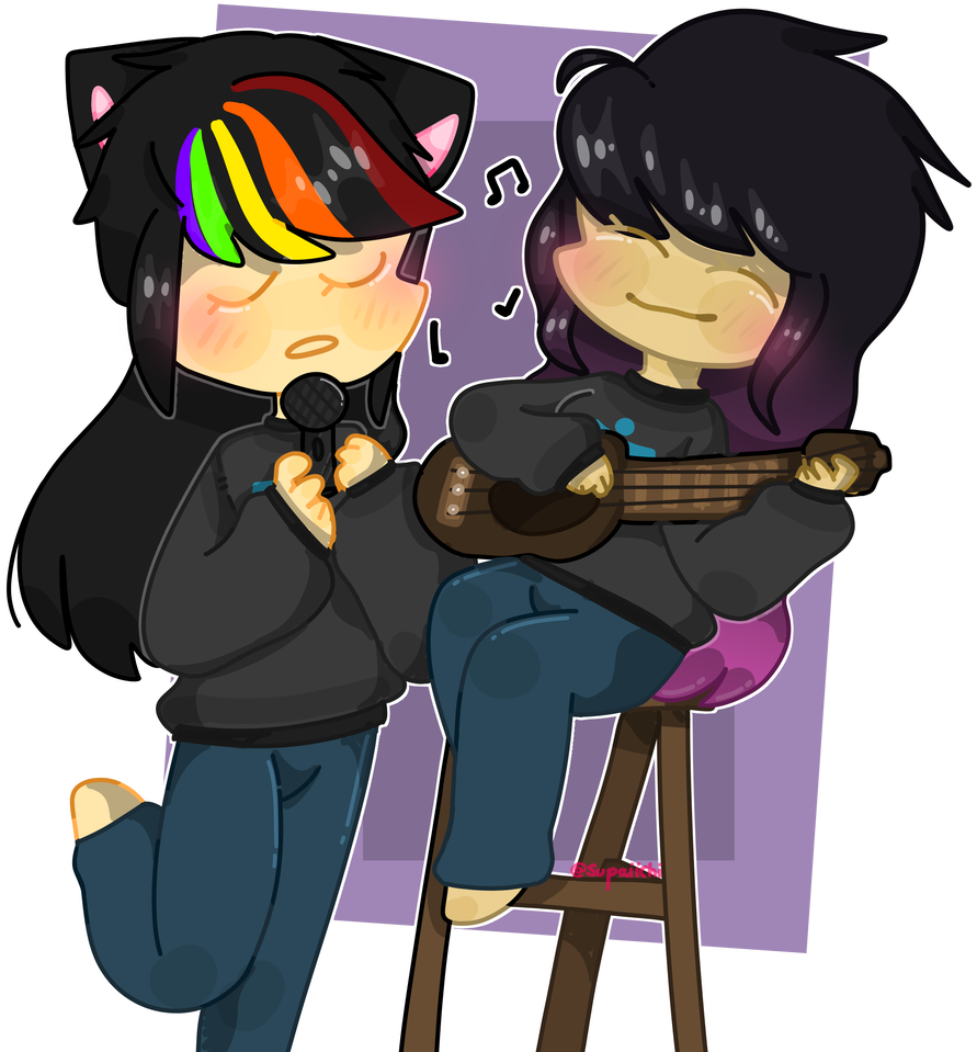 Sing Along With Me [comm] By Supaiiche - Cartoon (1024x1170)