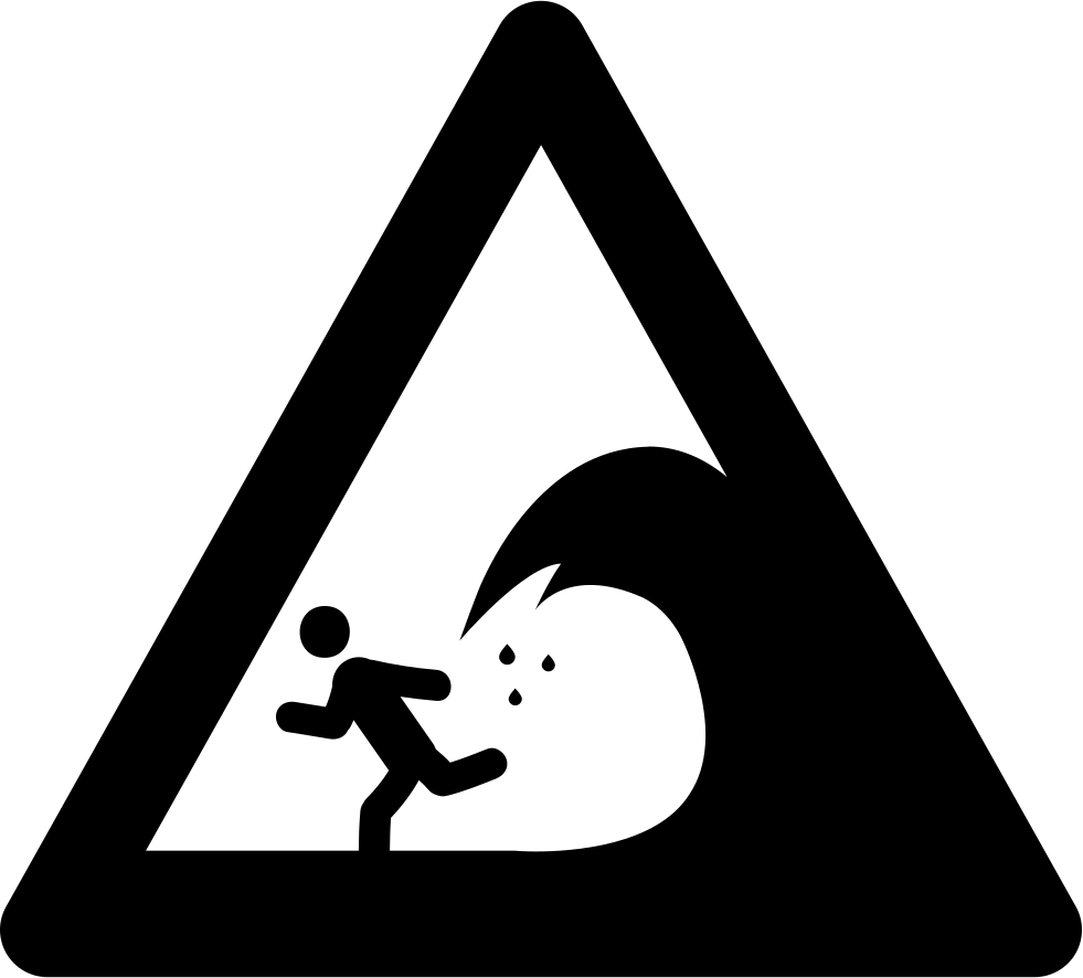 Warning Signal Of Big Waves Comments - Waves Warning Sign (981x886)