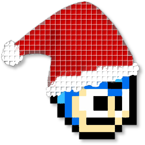Christmas Eve At The 8-bit Variety Show - Mega Man's Head (532x521)