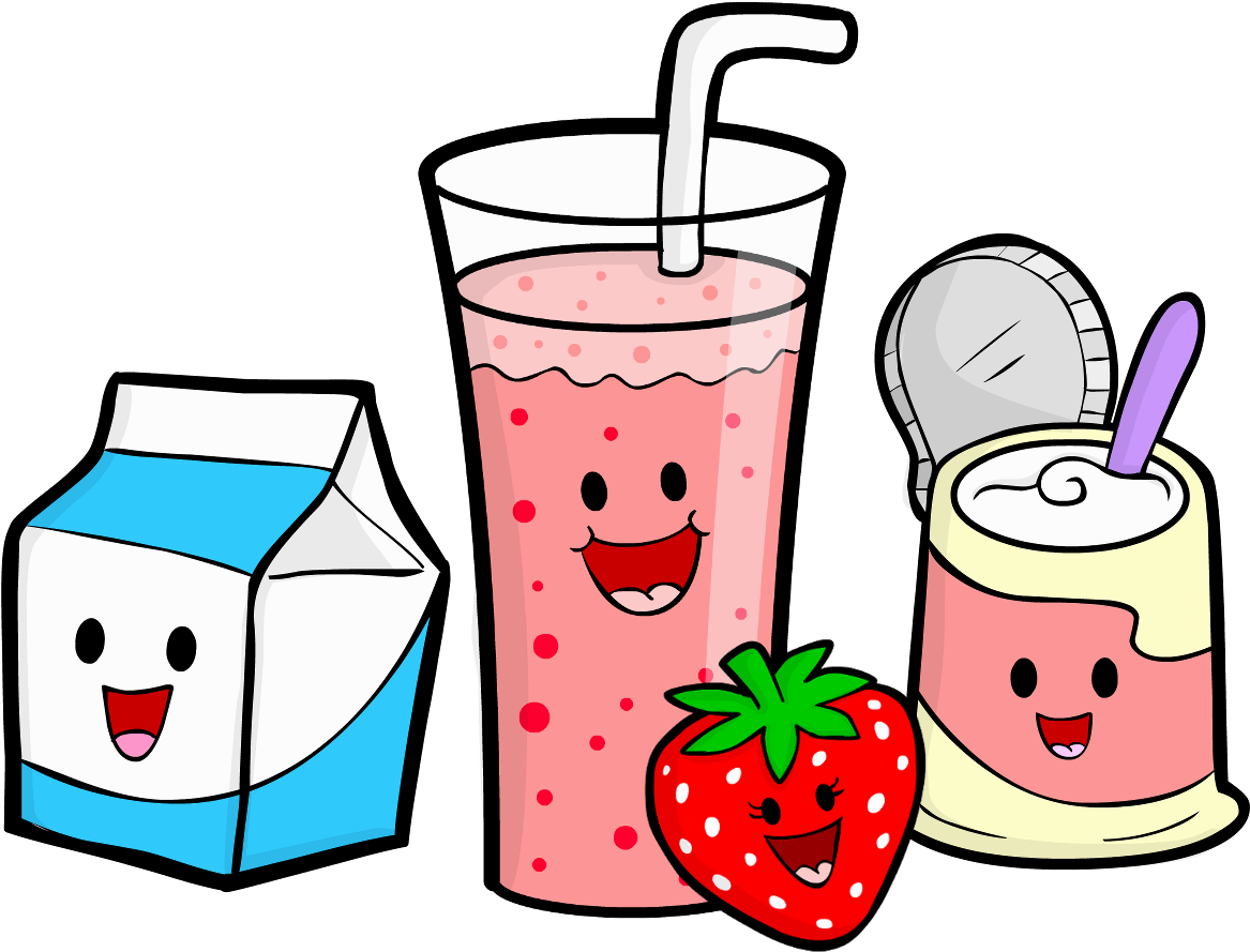 Fruit Smoothies Clipart 5 By Shelby - Snacks Cartoon Png (1300x1000)