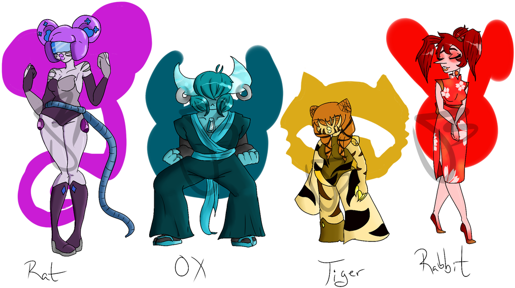 Chinese Zodiac Gem Adopts - Cartoon (1024x683)