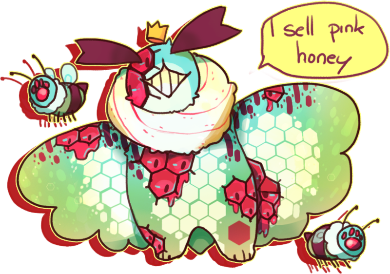 Beast Adoptable Closed Pink Honey By Bots - Cartoon (800x562)