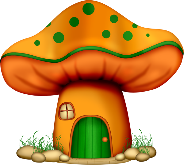 Applique Cushions, Mushroom House, Punch Needle, Clipart, - Fairy Mushroom Houses Png (600x537)