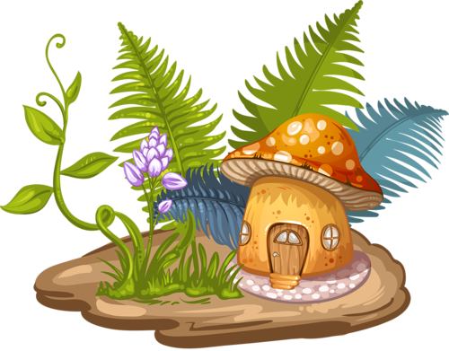 Fairy Land, Fairy Houses, Mignon, Stuffed Mushrooms, - Clip Art (500x391)