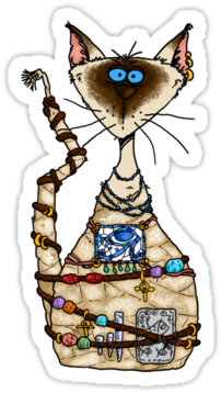 Cat Mummy By Corrie Kuipers - Siamese (375x360)