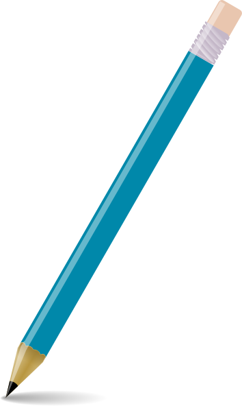 Teal Pencil Svg Clip Arts 354 X 592 Px - Teal Pencil Svg Clip Arts 354 X 592 Px (354x592)