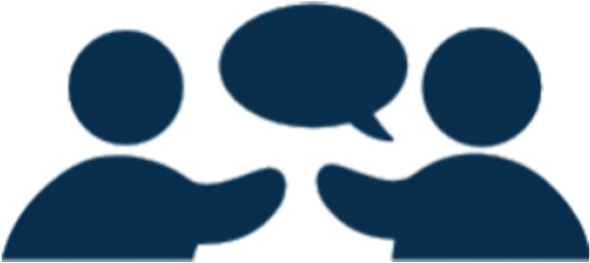 Graphic Of Two People Having A Conversation - Circle (705x528)