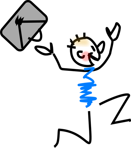 Staying Happy, That's Life's No - Happy Person Clip Art (443x500)