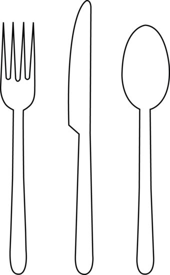 Fork Clipart Graphic - Fork And Spoon Drawing (340x550)