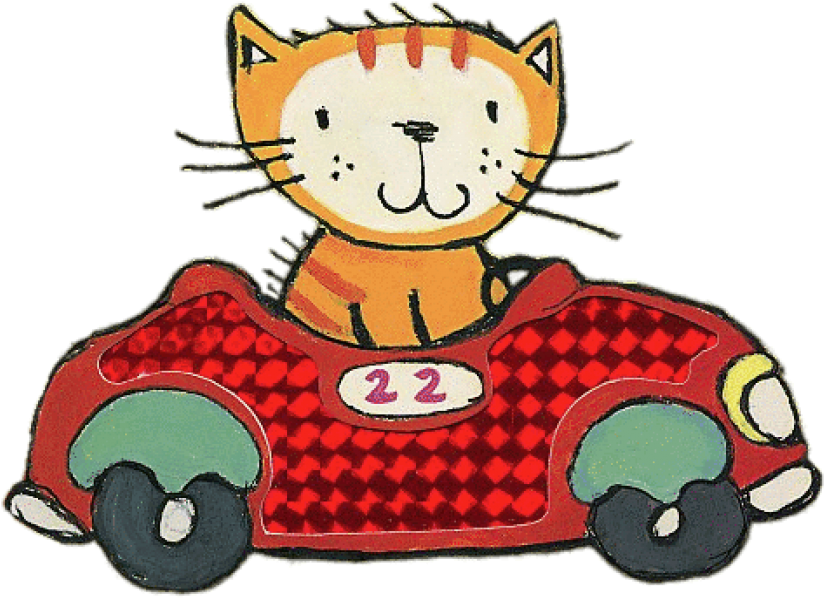 Free Png Download Poppy Cat In A Car Clipart Png Photo - Cartoon (850x636)