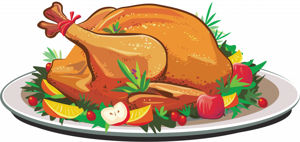 Thanksgiving Turkey Dinner Clipart (1024x486)