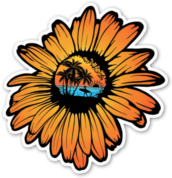 Sunflower Surf - Surf Sticker Png (580x600)