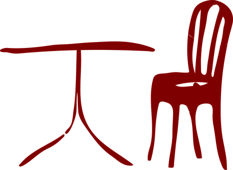 Table, Chair, Marron, Outdoor, Café - Table And Chair Clipart (467x340)
