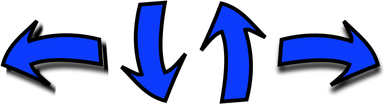 Arrow Orange Down Free Arrow Set - Direction Signs Left Right Up Down (800x241)