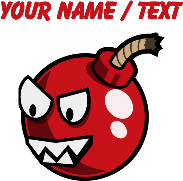 Custom Cartoon Cherry Bomb Flask Necklace - Lion With American Flag (621x615)