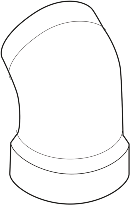 45° Pvc Street Ell Hose Adapter For Odorsafe Plus - 45° Pvc Street Ell Hose Adapter For Odorsafe Plus (800x800)