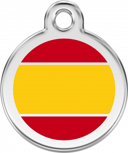 Spanish Flag Sml 20mm Pet Tag By Red Dingo - Circle (516x490)