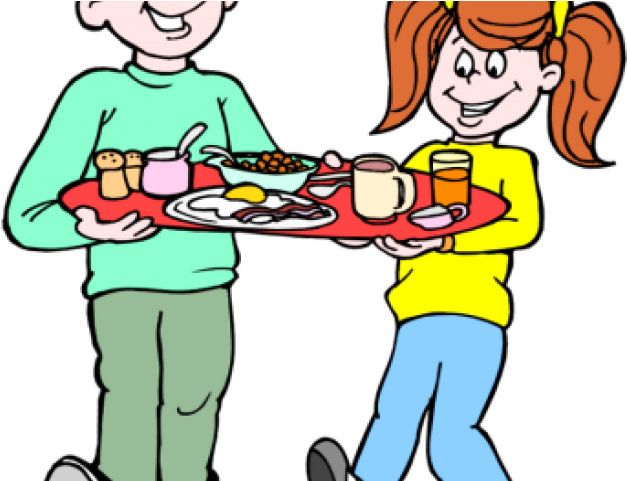 Cafeteria Clipart Banquet - Coloring Page Tray (640x480)