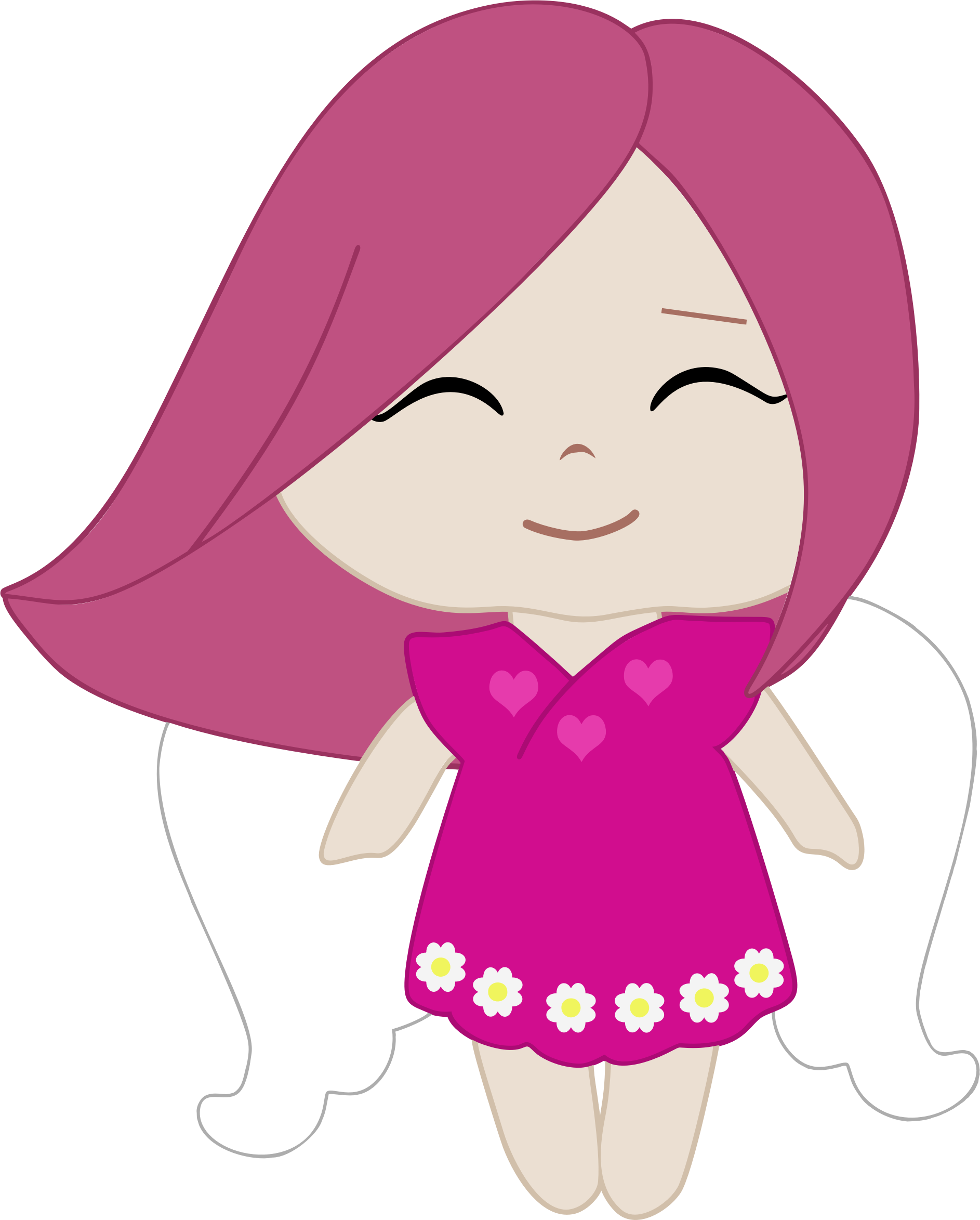 Clipart Cute Angel Girl - Ministry Of Environment And Forestry (1886x2347)