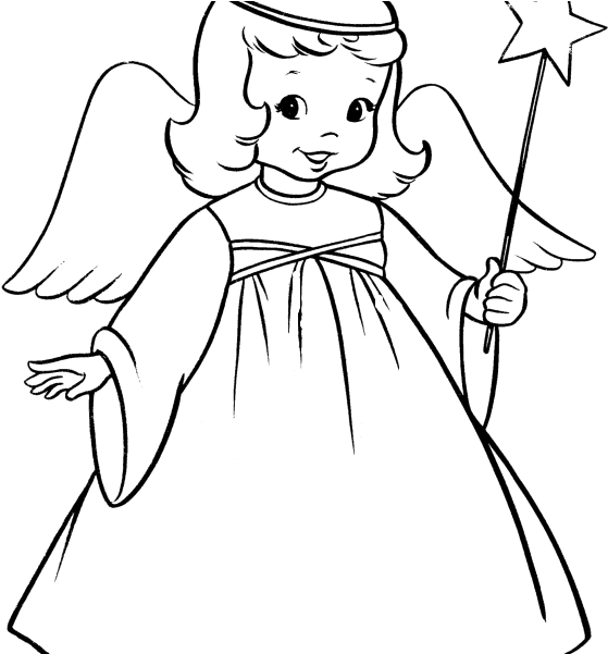 Angels To Color And Print Best Collection Of Printable - Colouring Pages Of Angels (612x600)