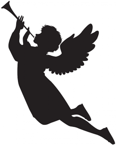 Angel Silhouette Clipart Png (500x500)