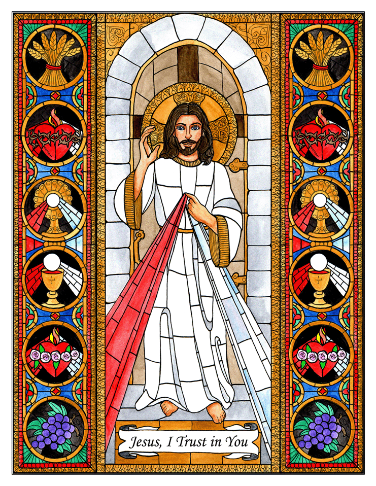 Divine Mercy - Divine Mercy Stained Glass (1200x972)