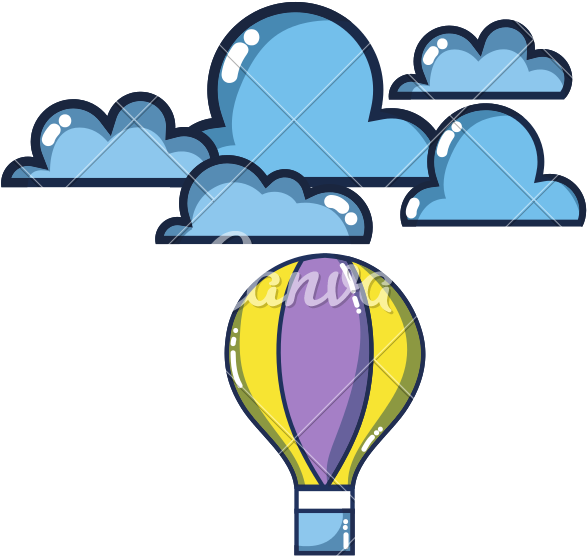 Air Balloon Fly With Cloud Natural Weather - Hot Air Balloon (800x800)