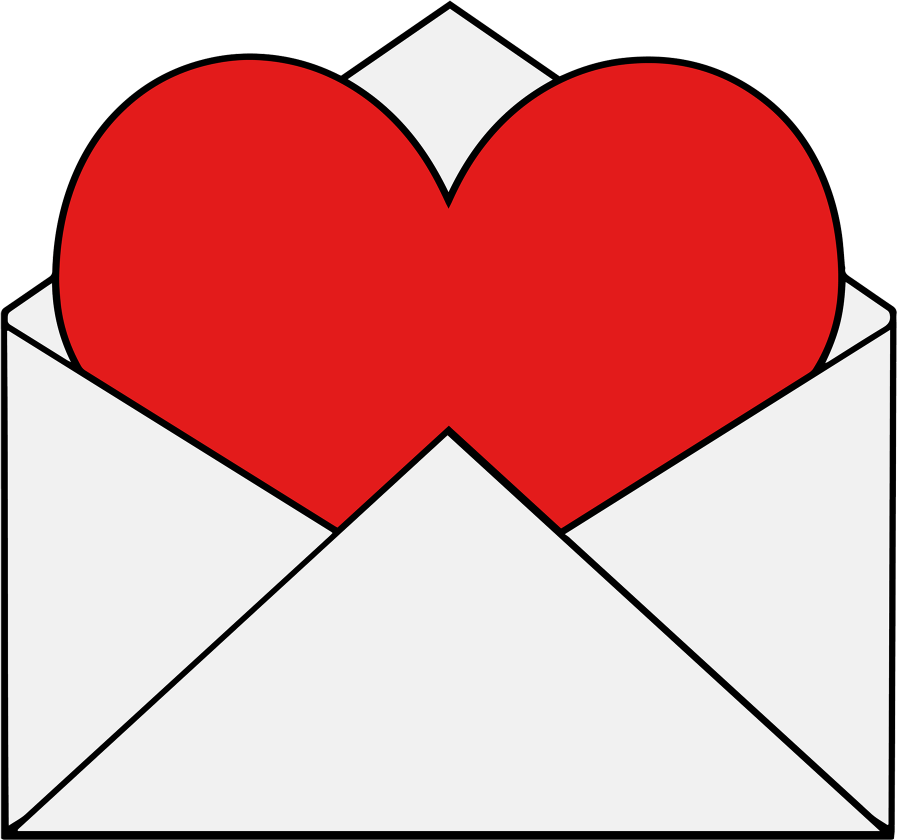 Heart With Circle Borderdownload Now Heart With Envelope - Heart (2000x1850)