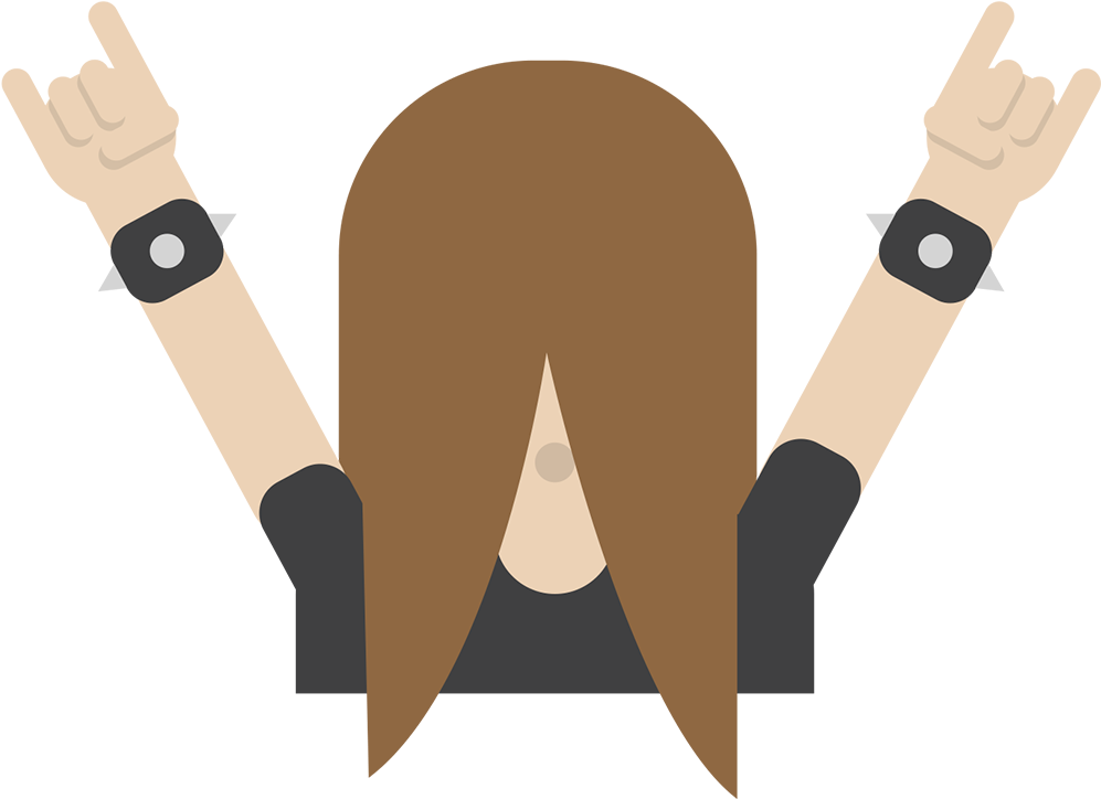 Emoji - Headbanger - Naked Emoji (1000x1000)