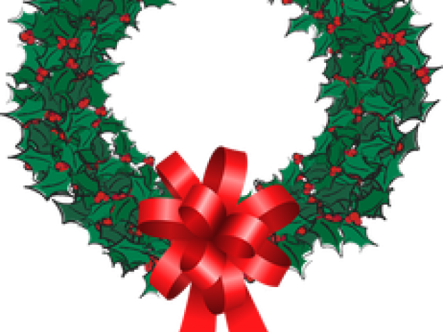 Christmas Holly Wreath Png (640x480)