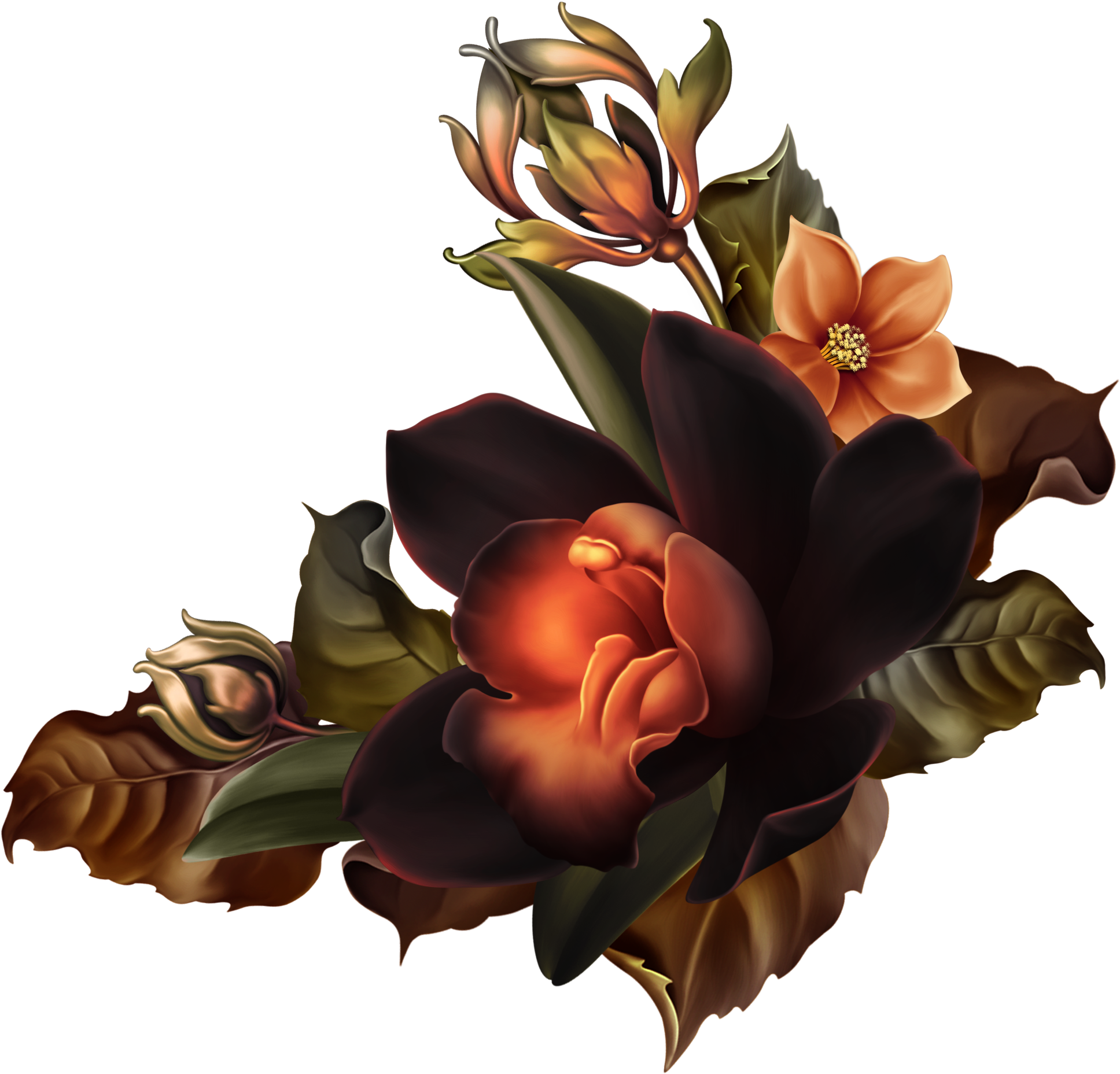 Macabre Orchids Borders And Frames, Macabre, Orchids, - Illustration (1980x1892)