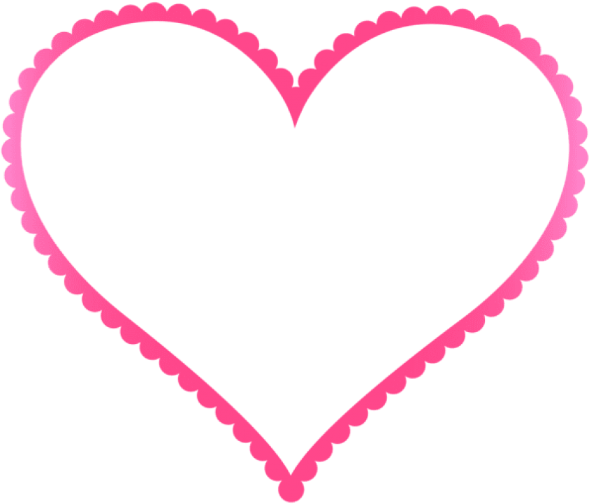 Free Png Download Pink Heart Border Frame Clipart Png - Pink Heart Frame Png (850x724)