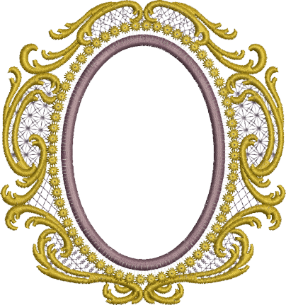 Shadow Embroidery Frame By Caffeine2 On Deviantart - Circle (404x431)