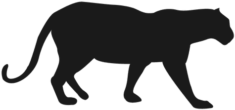 Vector Black And White Silhouette Transparent Png Vector - Panther Transparent Background (512x512)