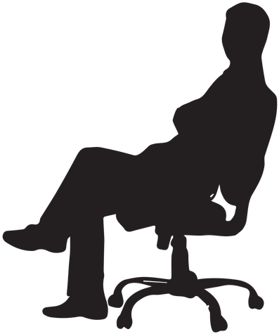 512 X 512 0 - Sitting In Chair Silhouette (512x512)