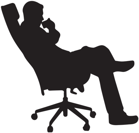512 X 512 4 - Man Sitting On Chair Silhouette (512x512)
