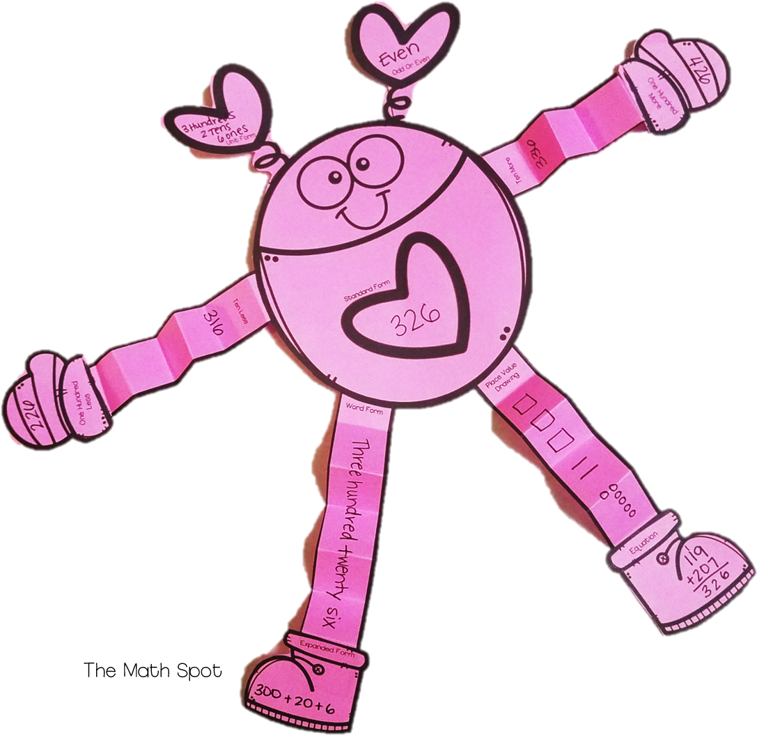 3 Valentine's Day Math Crafts - Cartoon (1138x1118)