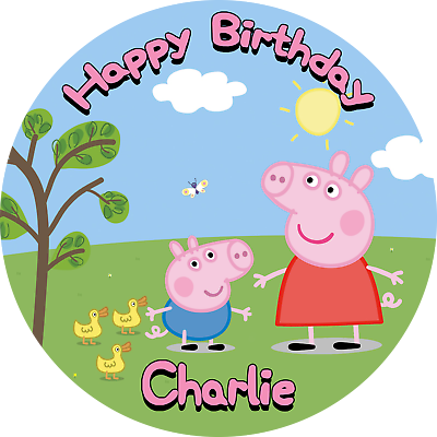 Edible Cake Topper Image Icing Sheet - Peppa Pig (400x400)