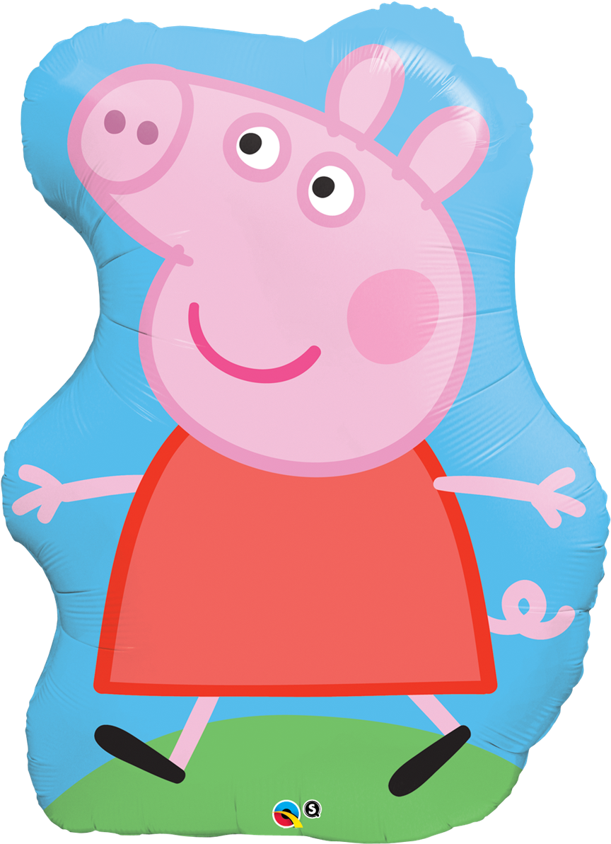 35" Peppa Pig Balloons All American Balloons - Peppa Pig Con Globo (923x1200)