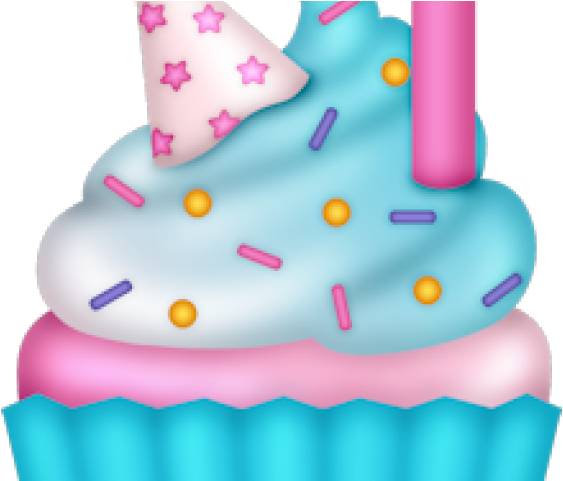 Birthday Clipart Cupcake - Cupcake With Candle Clipart (640x480)