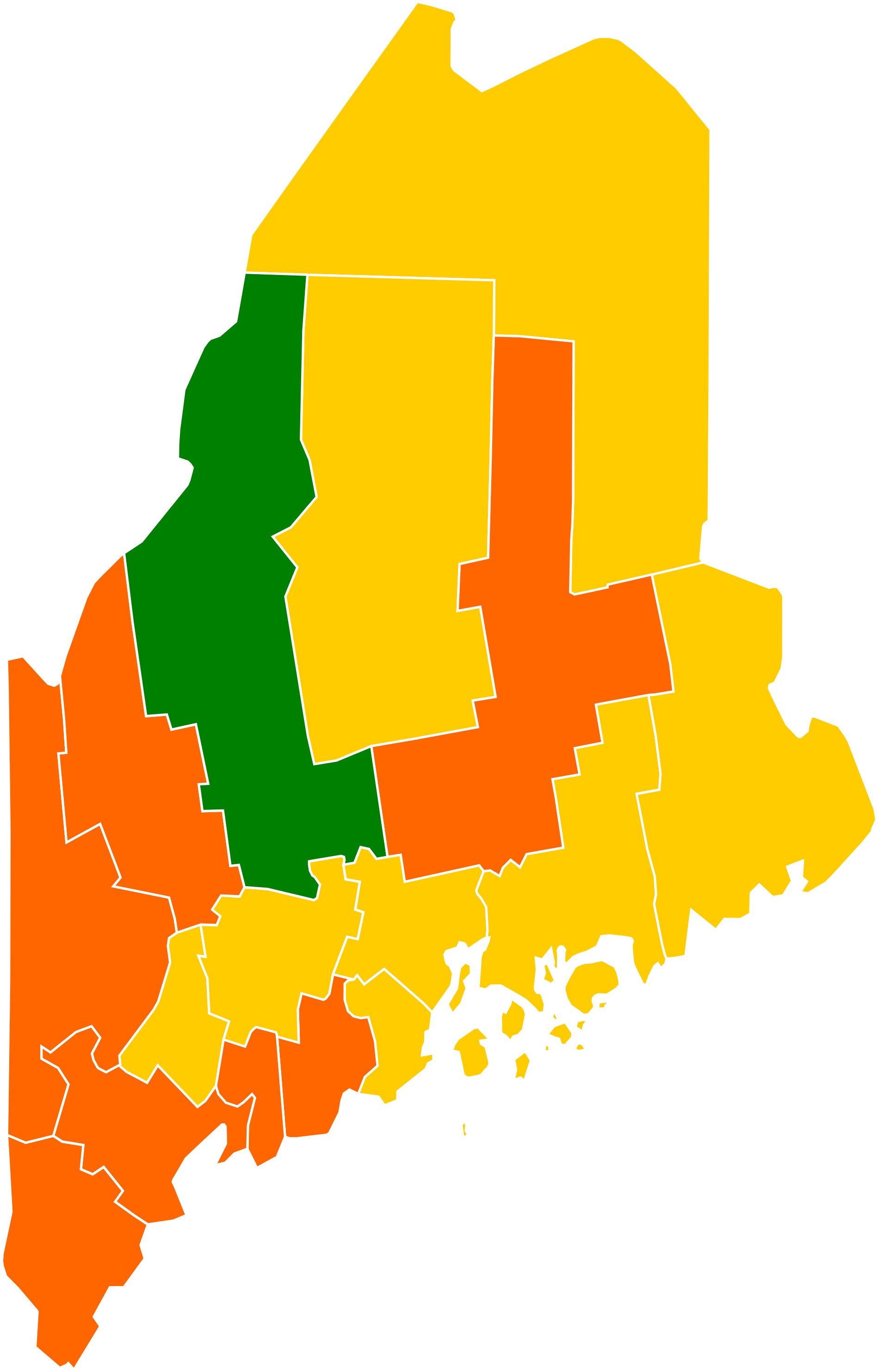 File Maine Republican Presidential Caucuses Election - Maine 2016 Election Map (2000x3141)