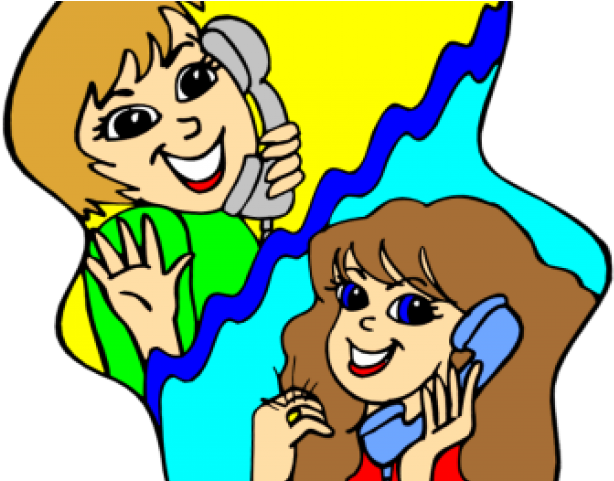 Phone Clipart Talk - Talking On The Phone Clipart (640x480)