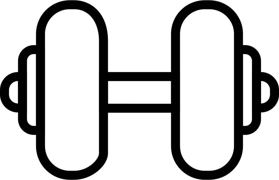 Adidas Clipart Svg - Dumbbell Icon Transparent Background (980x634)