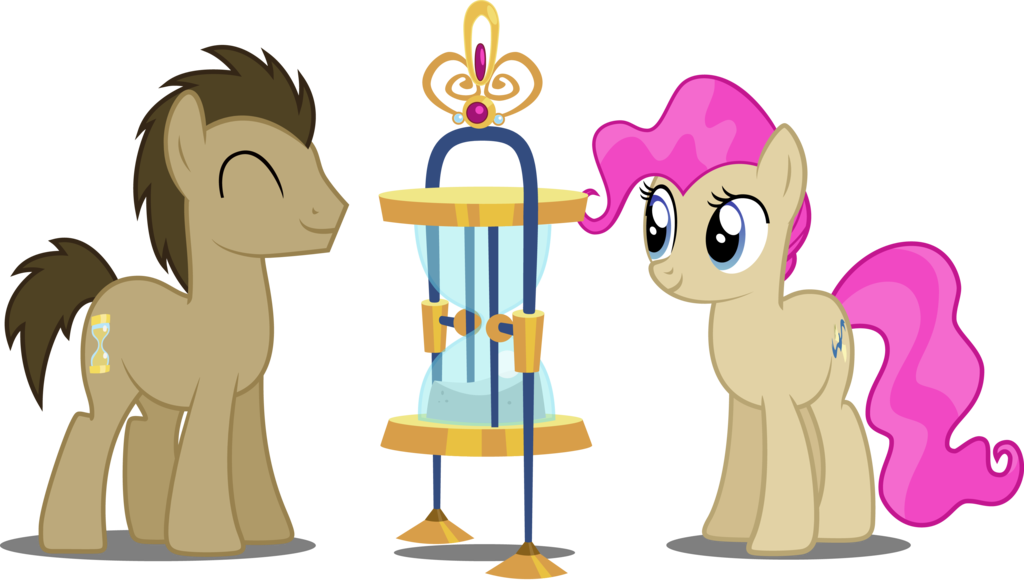 Alexvar, Doctor Mayor, Doctor Whooves, Hourglass, Mayor - Cartoon (1024x582)