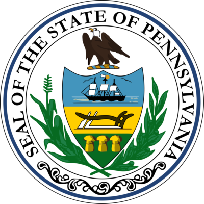 Philadelphia And Mercer To Implement New Post-election - Seal Of Pennsylvania (400x400)