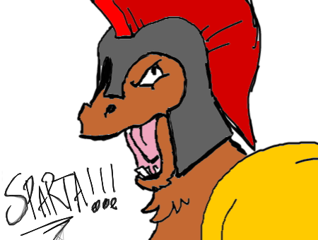 Spartan Llama By J-cartoons On Deviantart - Spartan Llama (450x340)